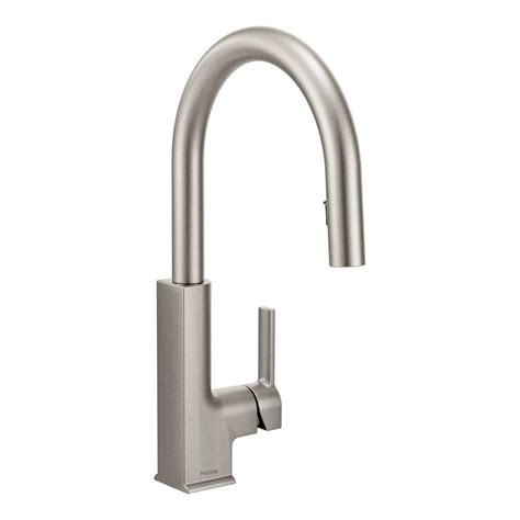 Moen offers a variety of bathroom and kitchen faucets, bathroom showering products and decorative accessories. MOEN STO Single-Handle Pull-Down Sprayer Kitchen Faucet ...