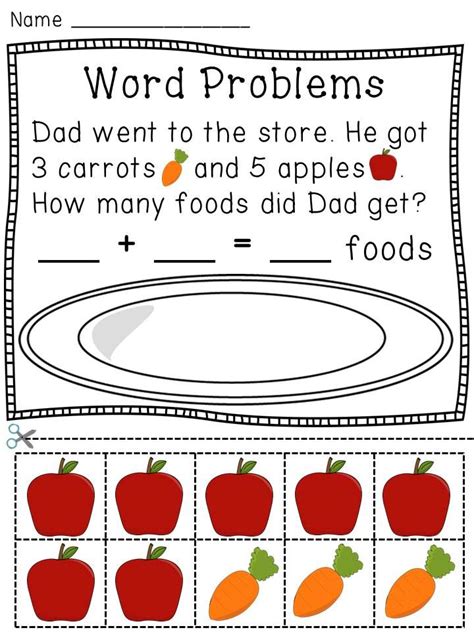 Addition Word Problems Hands On Activity Worksheets | Word problems