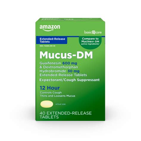 Amazon Basic Care Mucus Dm Guaifenesin And Dextromethorphan