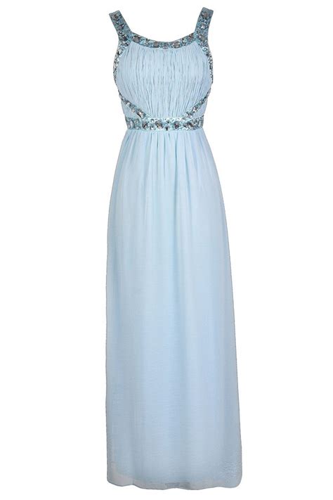 Pale Blue Prom Dress Baby Blue Prom Dress Blue Embellished Dress Sky