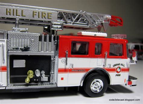 My Code 3 Diecast Fire Truck Collection Pierce Dash Rear Mount Ladder