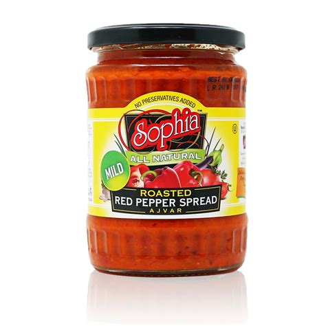Sophia Ajvar Red Pepper Spread Mild Sophia Foods
