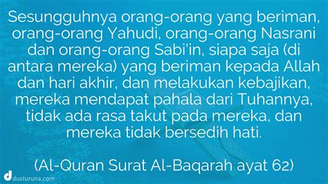 Al Quran Surat Al Baqarah Ayat 62