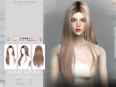 Wings To0312 Hair ~ The Sims Resource Sims 4 Hairs