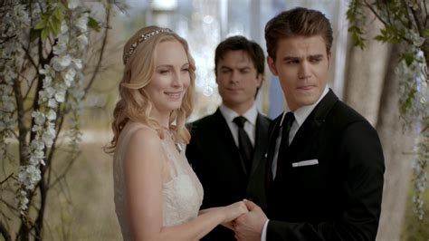 Image 815 112 Stefan~damon Caroline Weddingpng The Vampire Diaries