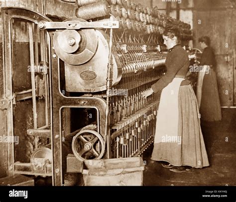 Production Of Linen Victorian Period Hi Res Stock Photography And