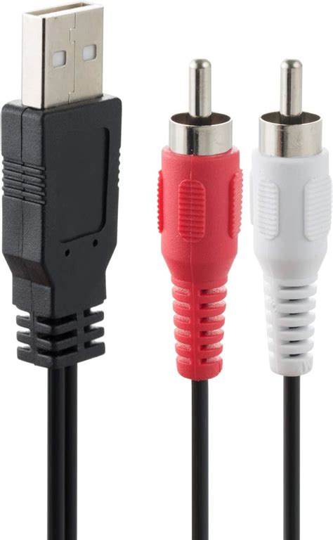 Usb To Rca Cable Rca To Usb Cable Usb 20 Male To 2 Rca Male Audio Av