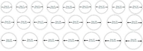 Ring Size Chart Kalms