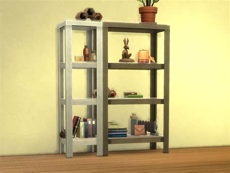Raw Shelves Shelves Sims 4 Industrial Style Furniture