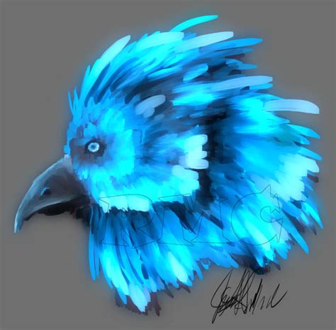 Blue Bird Head Signed By Mari0n3tt3 On Deviantart