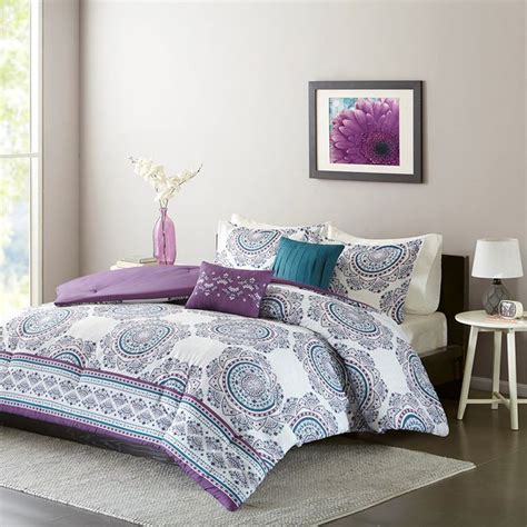 Olliix By Intelligent Design Anika Purple Twintwin Xl Comforter Set