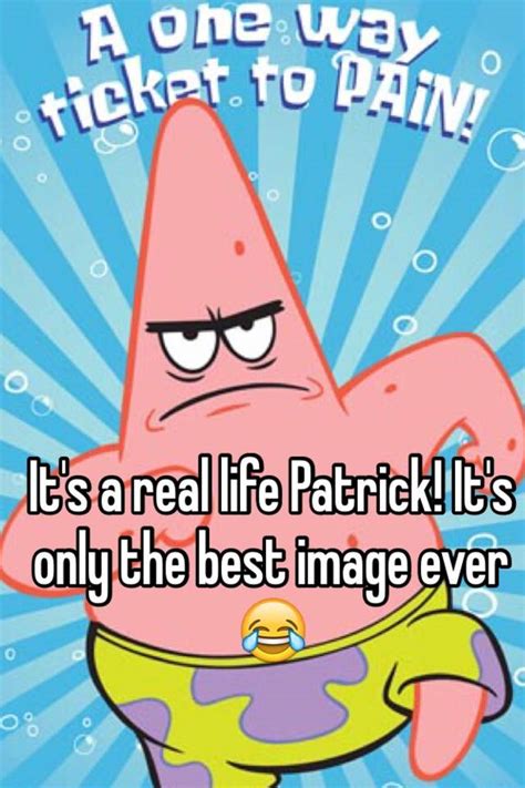 Its A Real Life Patrick Its Only The Best Image Ever
