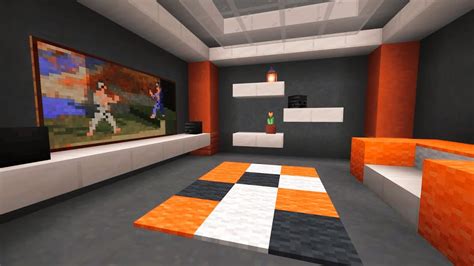 Minecraft: How to Build a Modern Living Room - YouTube