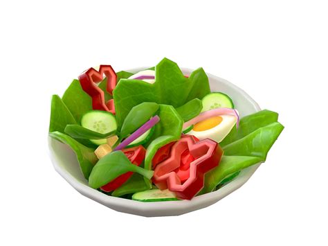 Salad Cartoon 3d Model Turbosquid 1485438
