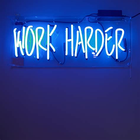 Wallpapers Hd Work Harder Neon Sign