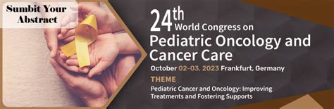 Oncology Conference Cancer Conference Pediatric Oncology