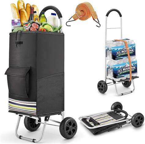 Wilbest Shopping Trolley 2 In 1 Lightweight Folding Shopping Cart