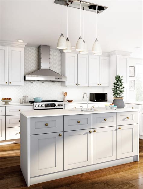 Kitchen Idea In London With Flat Panel Cabinets White Cabinets White