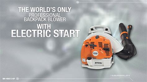 How to start stihl petrol blower. BR 450 C-EF Backpack Blower with Electric Start | Backpack blowers, Electric leaf blowers, Blowers
