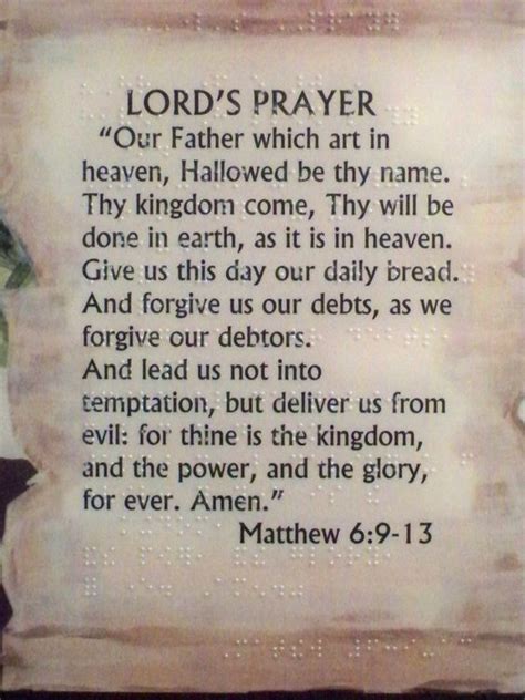 The Lords Prayer Matthew 69 13 New International Version Niv This