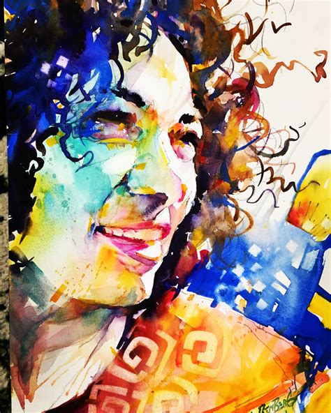 One of my California Vibe Watercolor Portraiture™ study iterations with