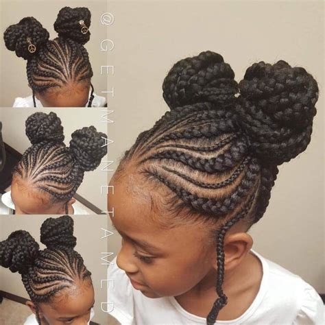 2 Buns Hairstyle With Braids Chit Chatan
