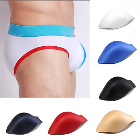 Mens Fashion Sexy Briefs Shorts Jockstraps Bulge Pad Enhancer Cup Insert Soft Cup Sponge Pouch