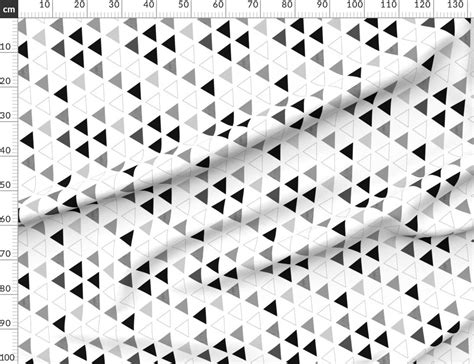 Triangle Fabric Black White Triangles 90 Deg By Mrshervi Etsy