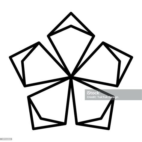 Bentuk Bunga Layanglayang Geometris Abstrak Vektor Desain Modern Dan