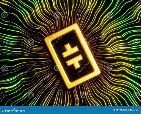 Theta Crypto Converging Lines Abstract Modern D Illustration Concept Stock Illustration