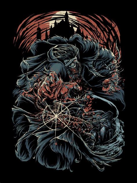 Father Gascoigne Findtees Studio Bloodborne Art Werewolf Hunter