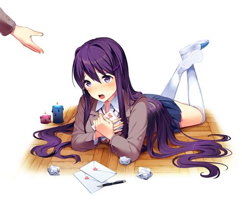 Official Yuri Artwork Doki Doki Literature Club Know Your Meme