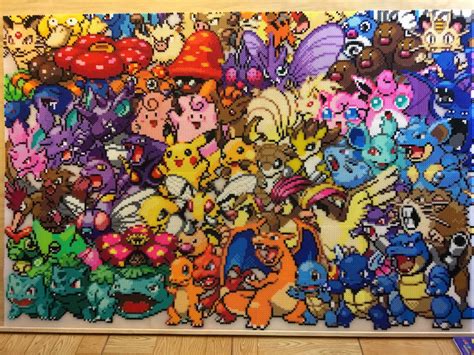 Pokemon 150 Beads First Gen Mural By Jet306 On Deviantart