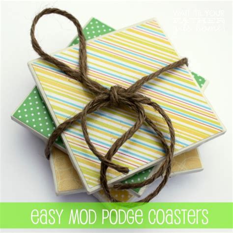 Easy Mod Podge Coasters Wait Til Your Father Gets Home
