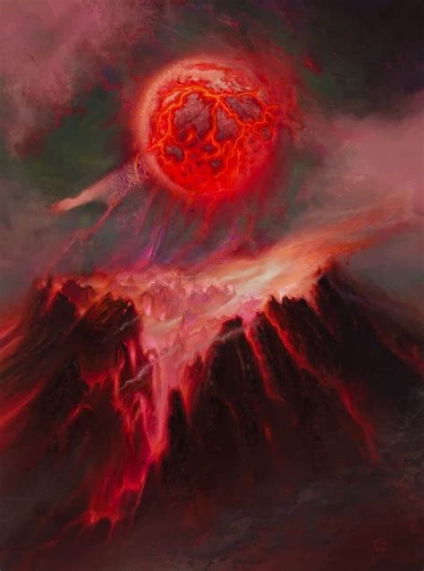Mtg Art Blood Moon From Double Masters Set By Jim Pavelec Art Of