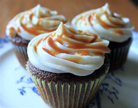 The World According To Jiggle Chocolate Cupcakes With Vanilla Caramel Frosting