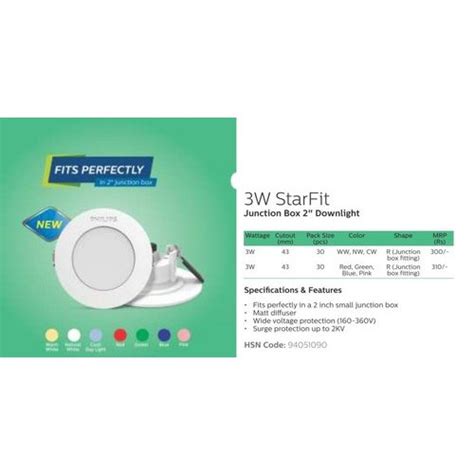 Their lighting products are not exceptions and i'm using a lot of them in my house. LED Round Philips 3W Star Fit Ceiling Light, Rs 300 /piece ...