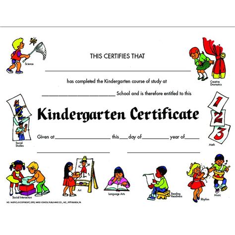 Certificates Kindegarten Set Of 30 Kindergarten Certificate School