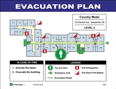Evacdisplays Hotel And Motel Building Evacuation Maps And Signs