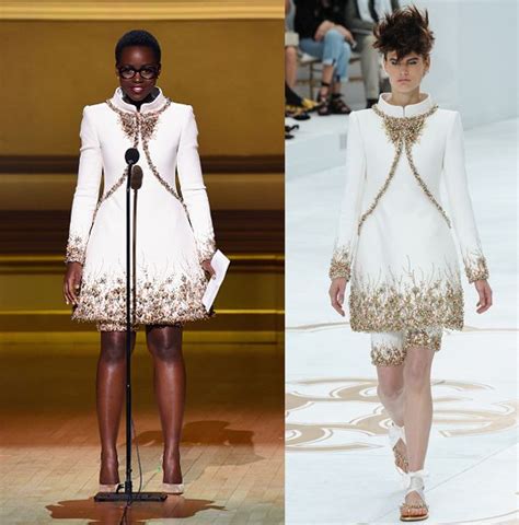 Lupita Nyong O In Chanel Haute Couture Fall 2014 At The Glamour 2014