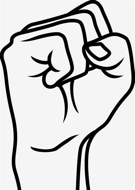 Sketch Black And White Hand Fist Decoration Vector Transparent Png Rat