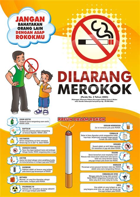 Poster Bahaya Merokok Yang Kreatif Penggambar