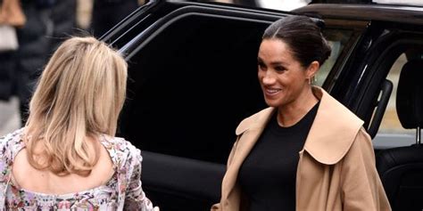 Meghan Markle Steps Out In A Hatch Maternity Dress For Her First Engagement Of 2019 At Smart Works