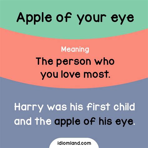 Much later, shakespeare used the phrase in a midsummer night's dream , 1600: Idiom of the day: Apple of your eye. Meaning: The person who you love most. #idiom #idioms # ...