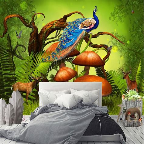 Beibehang Mysterious Original Forest Animal Wallpaper 3d Theme Space