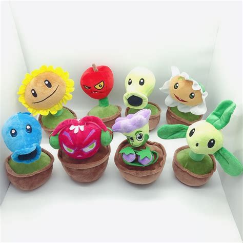 Plants Vs Zombies Plush Toys Soft Stuffed Doll Flower Pot Toy For Baby