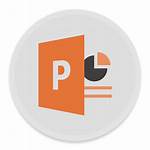 Powerpoint Icon Office Button Icons Ms Blackvariant