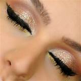 Gold Shimmer Eye Makeup
