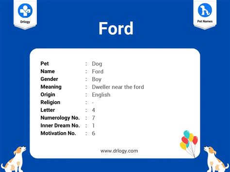Ford Dog Name Meaning And Info Drlogy