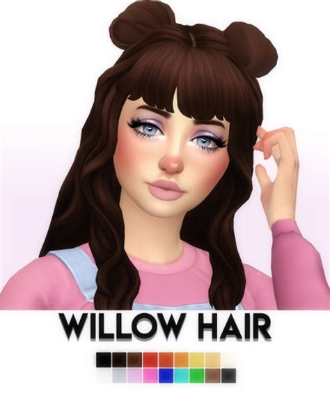 Willow Hair Sims Hair How To Make Hair Sims